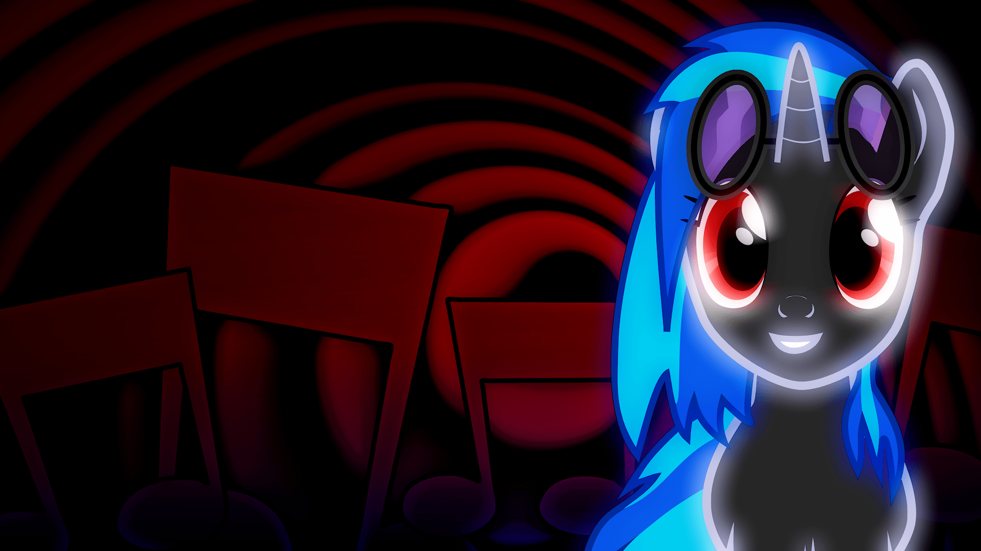 1920x1080 Vinyl Scratch neon wallpaper by AllicornUK. My Little Pony wallpaper. My Little Wallpaper are Magic