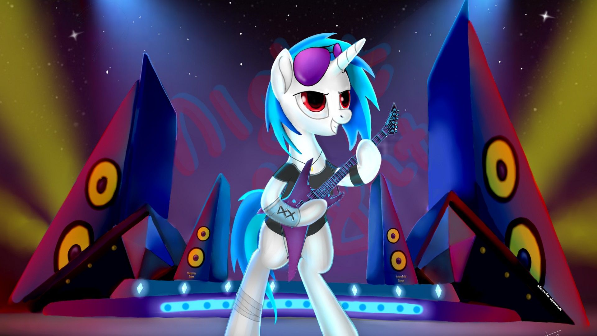 1920x1080 DJ Pon 3 Vinyl Scratch HD My Little Pony Friendship Is Magic Wallpaper