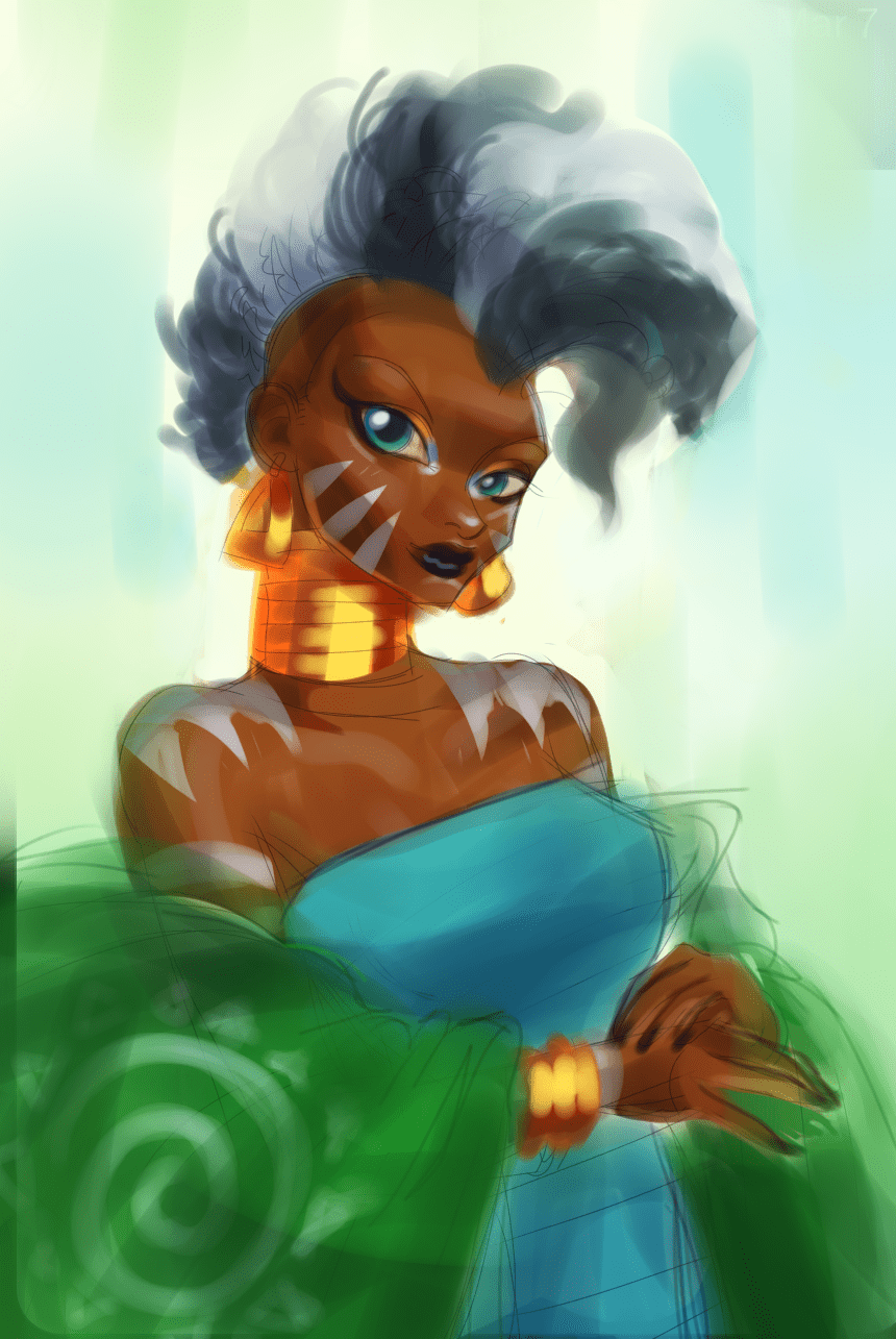 860x1285 Redrawed that one human zecora drawing