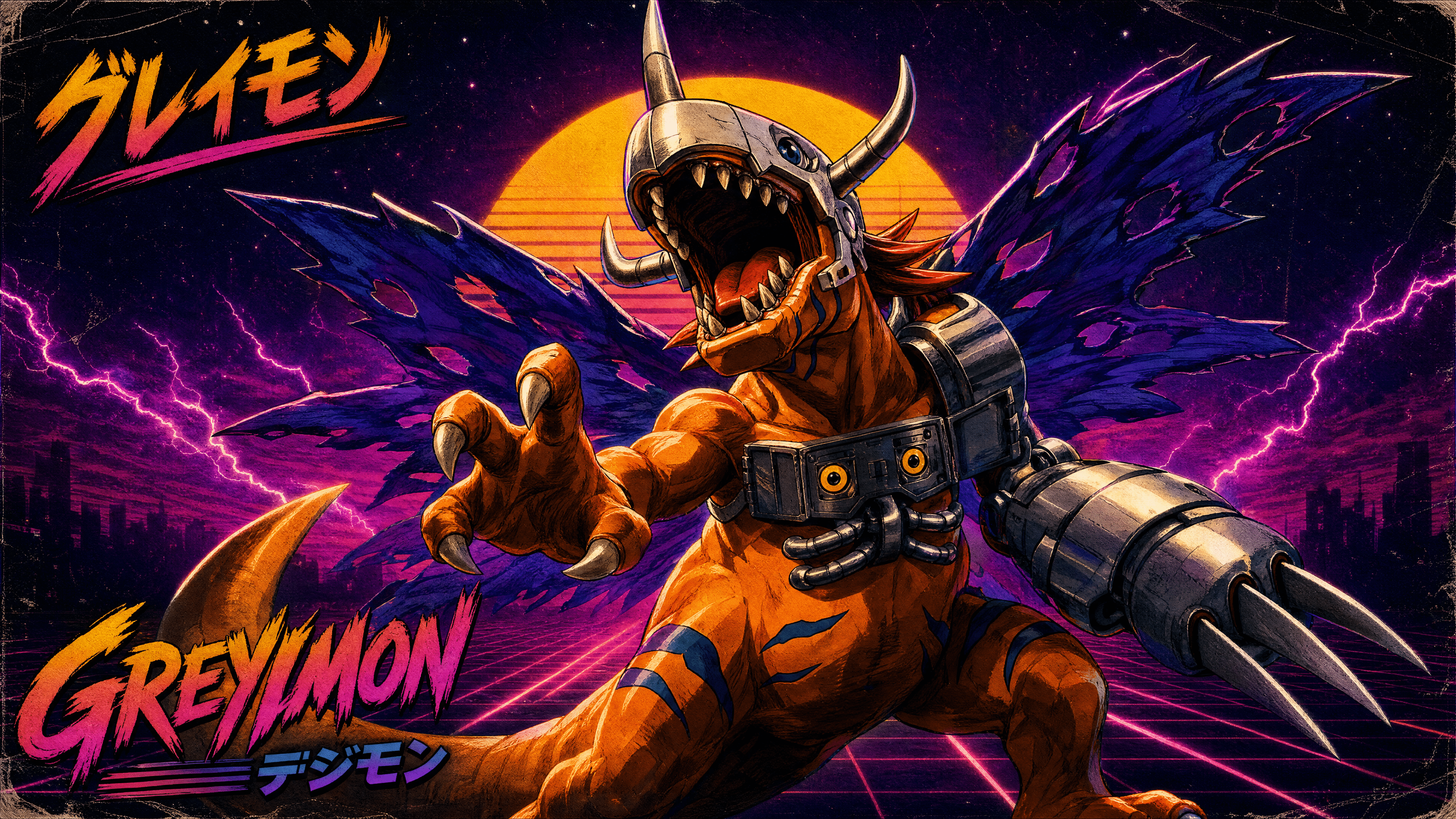 3840x2160 Greymon 4K Ultra HD Sunset Rampage