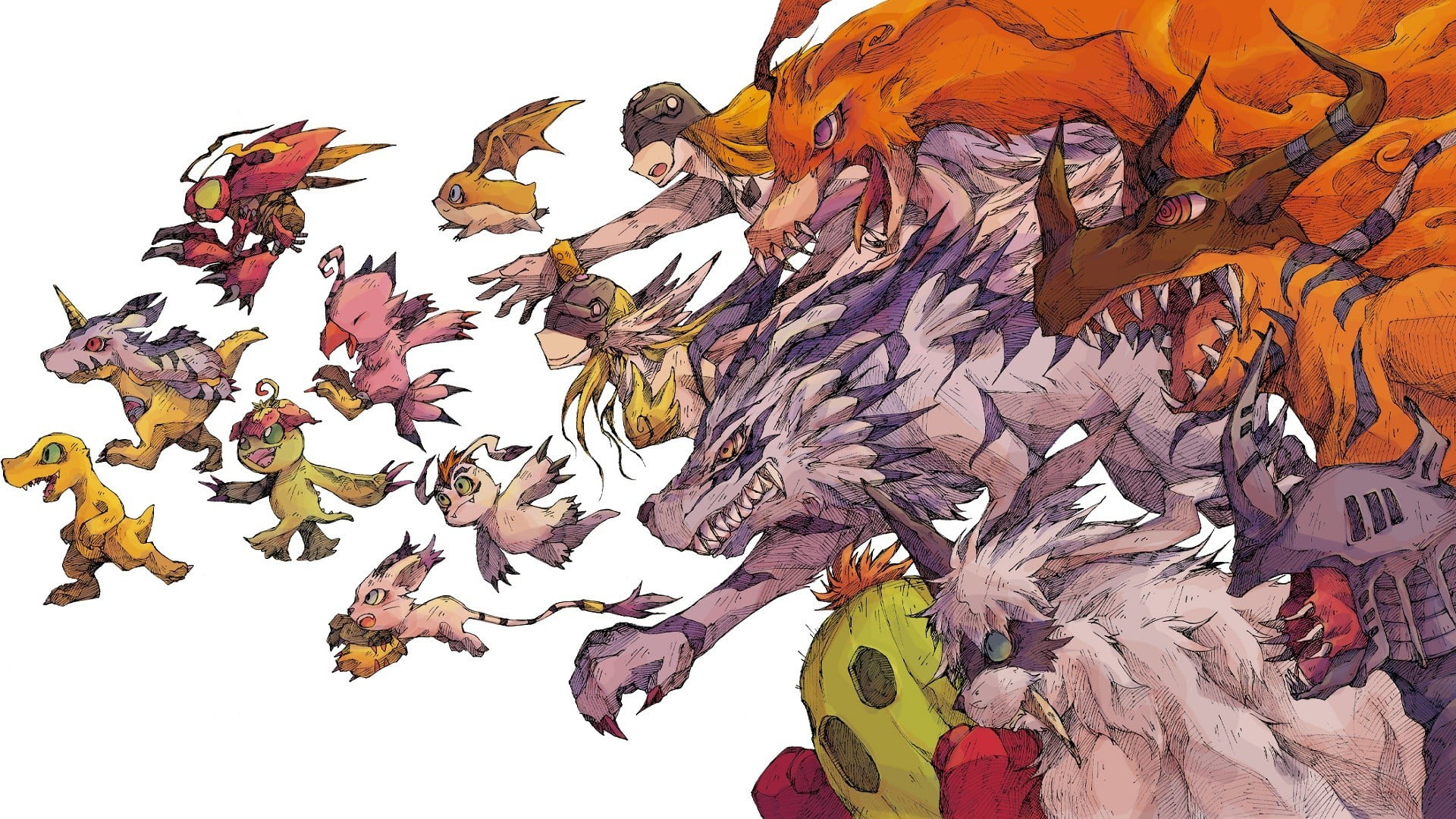 1920x1080 Digimon wallpaper, Digimon Adventure, Digimon, angewomon, greymon HD wallpaper