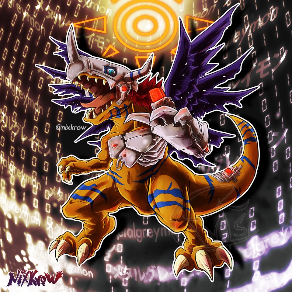 960x960 Metalgreymon Nixkrow ART street