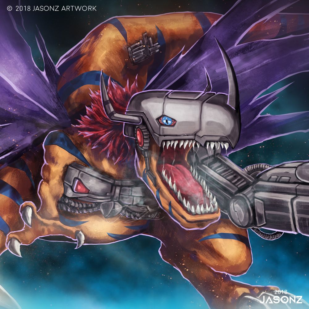 1000x1000 Digitmon:Metalgreymon - Behance