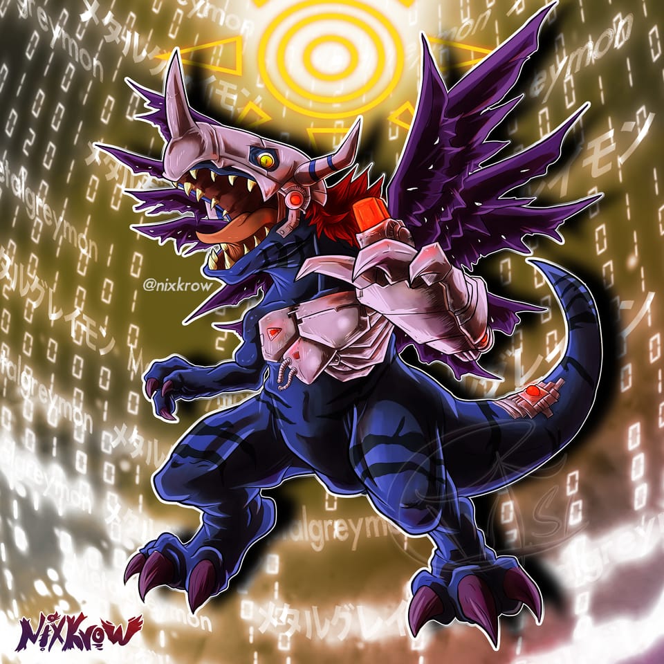960x960 Metalgreymon (Virus) Nixkrow ART street
