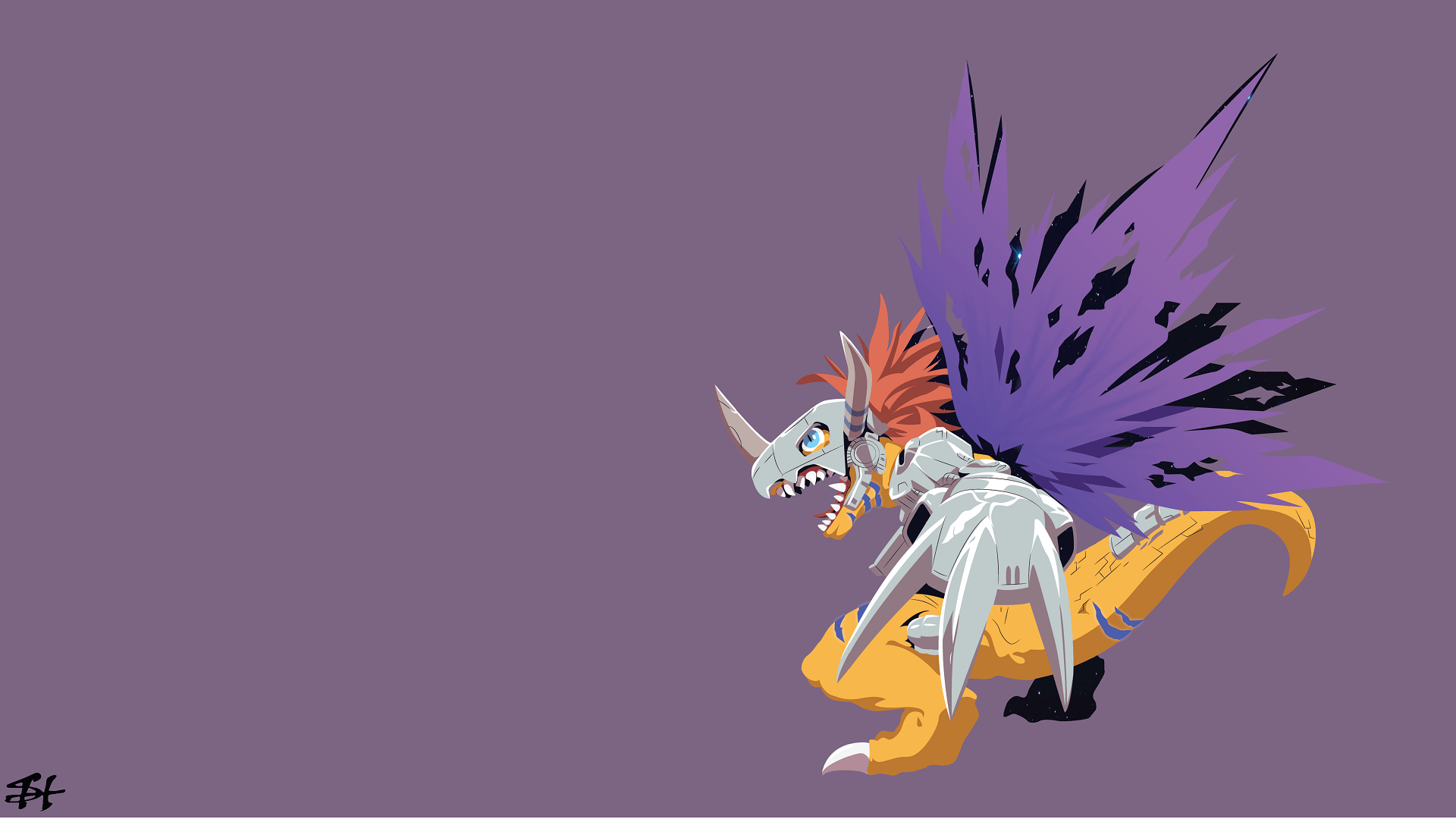1920x1080 Minimalist Digimon Anime HD Wallpaper