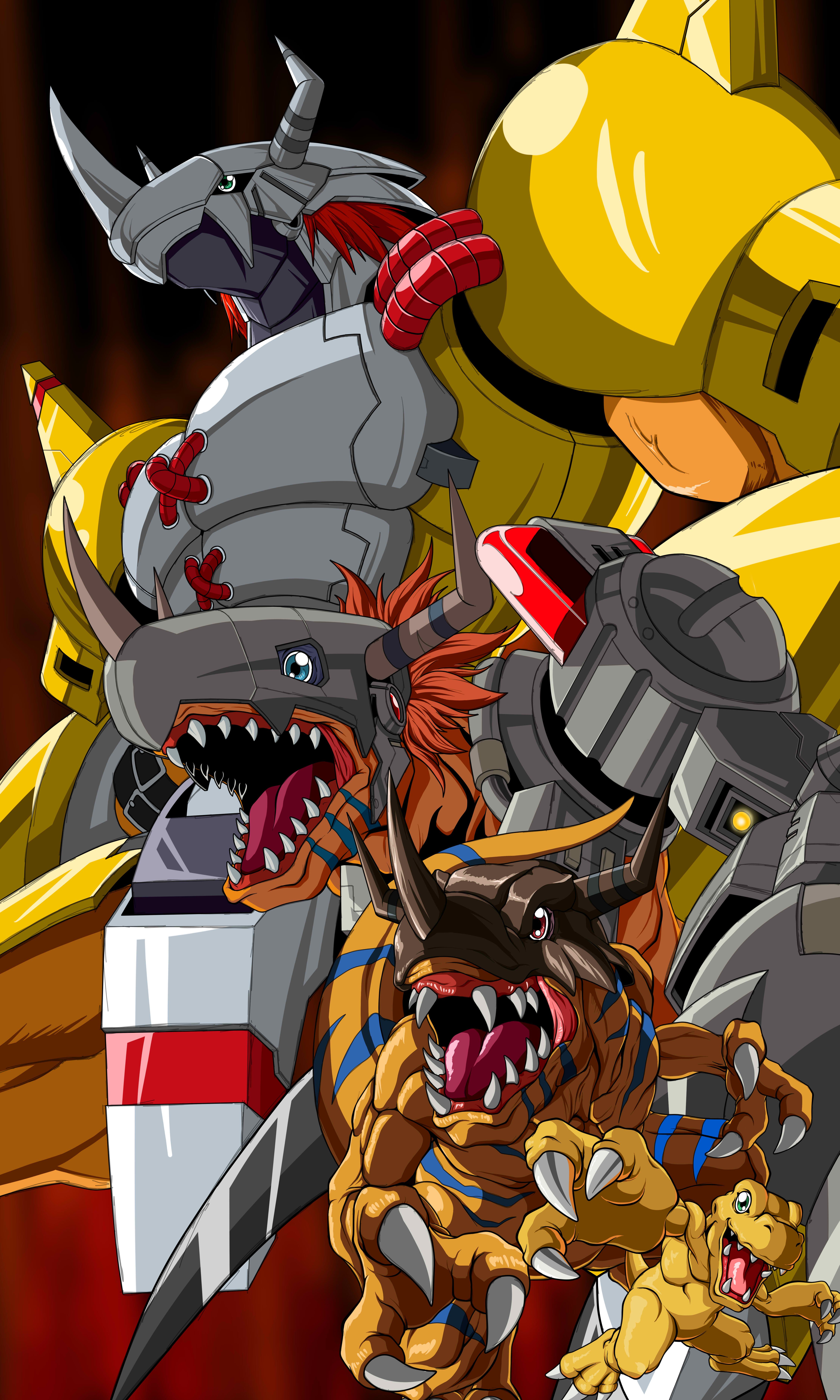 4500x7500 MetalGreymon, Fanart Anime Image Board