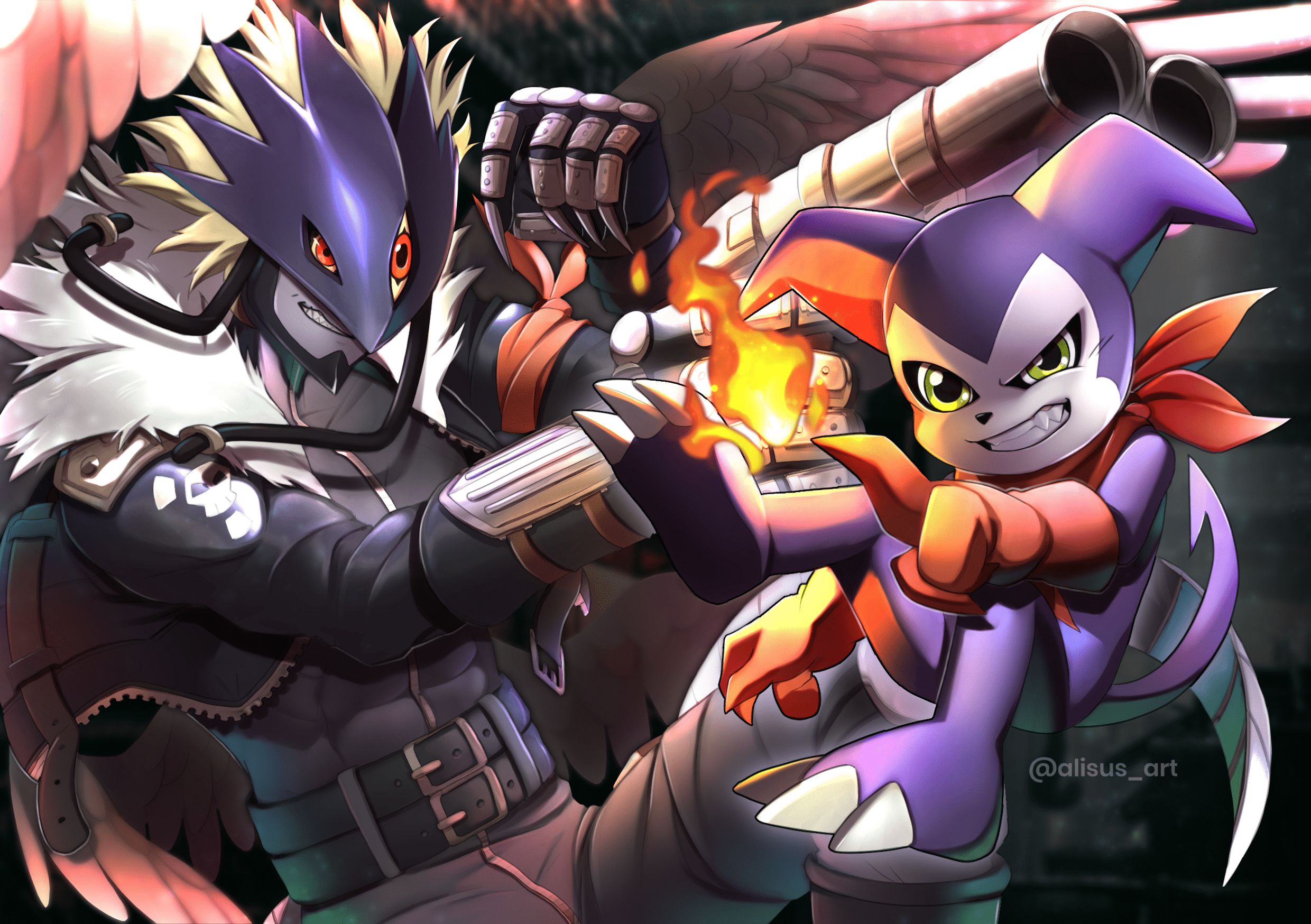 2480x1748 Digimon Tamers and Beelzemon