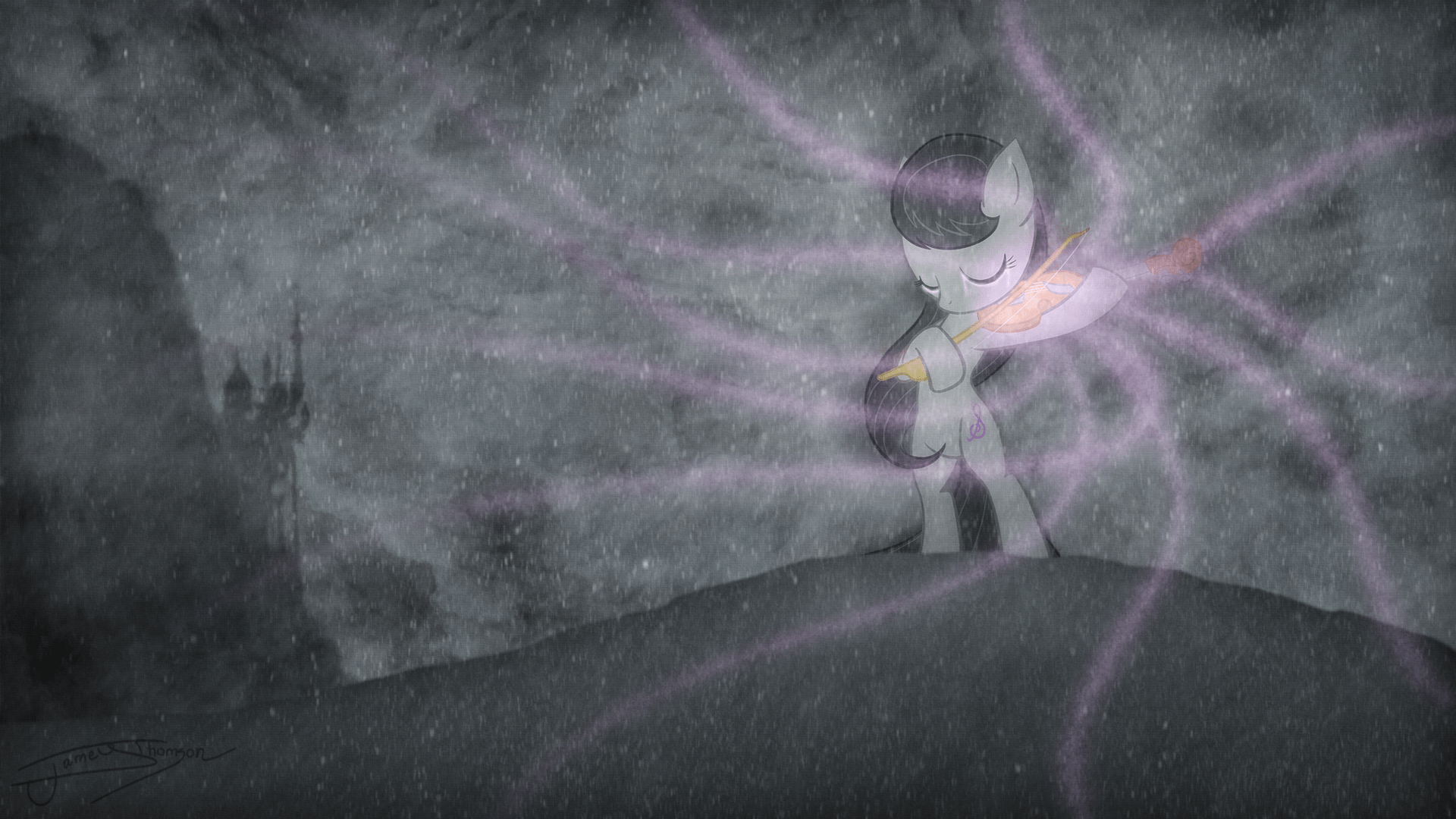 1920x1080 Octavia Melody Mystical Power. My Little Pony HD Vector Wallpaper