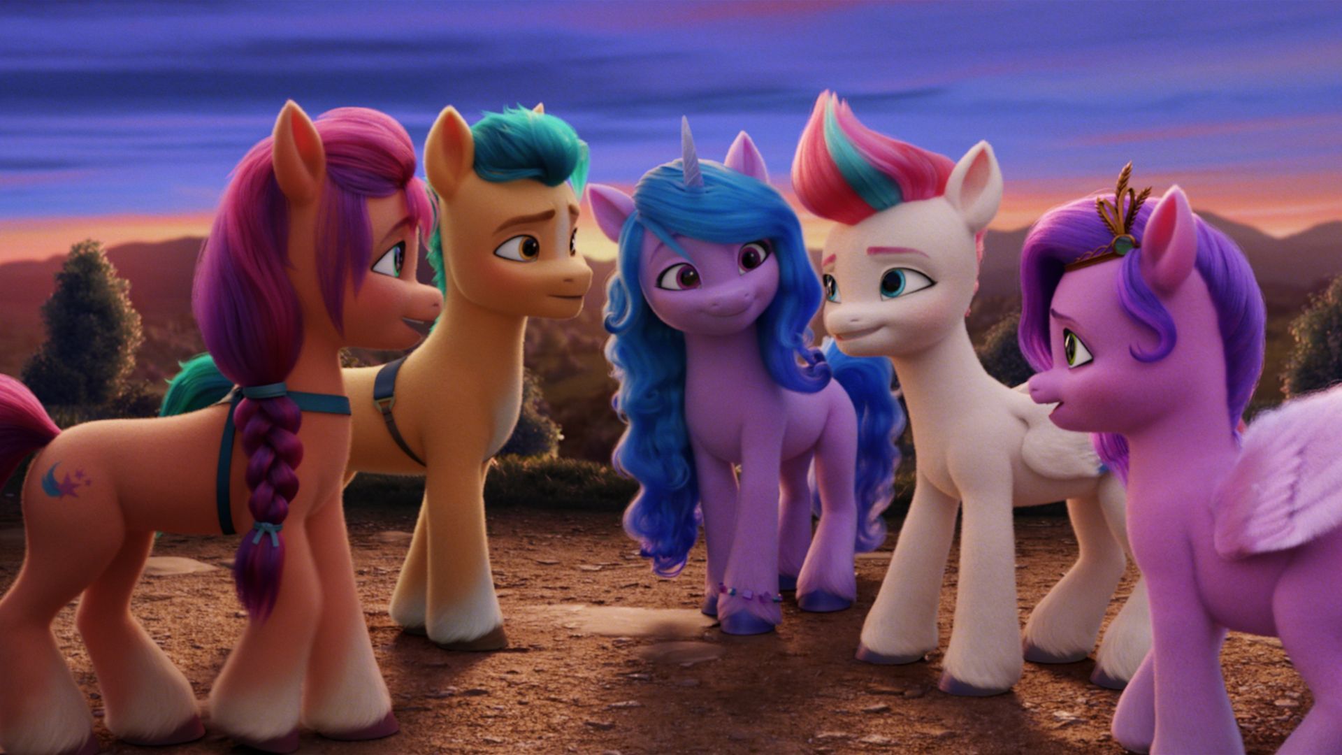 1920x1080 Phone wallpaper: My Little Pony: A New Generation, Movie, Hitch Trailblazer, Izzy Moonbow, Pipp Petals, Sunny Starscout, Zipp Storm, My Little Pony 509732