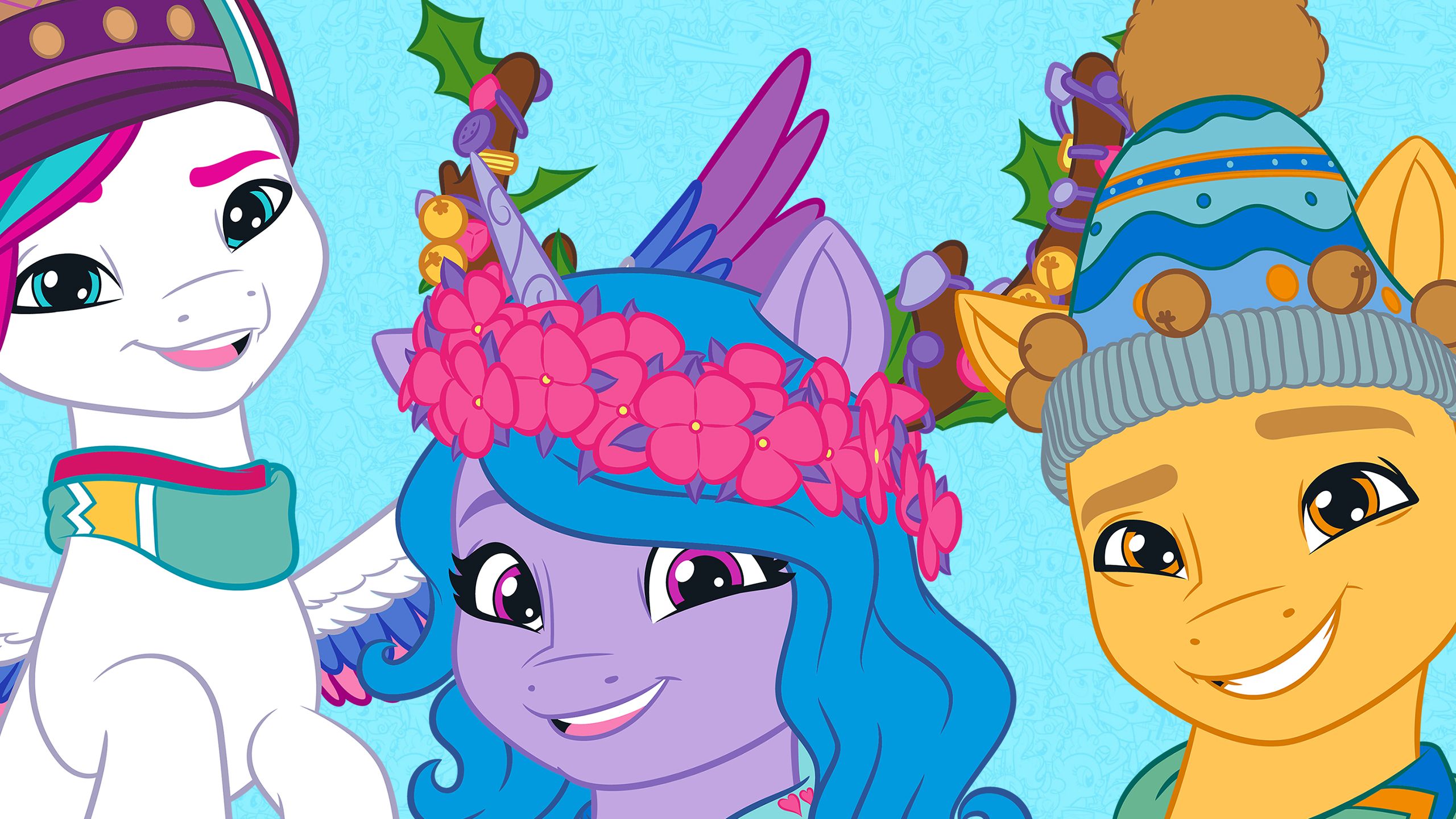2560x1440 My Little Pony G5 Winter Christmas HD wallpaper