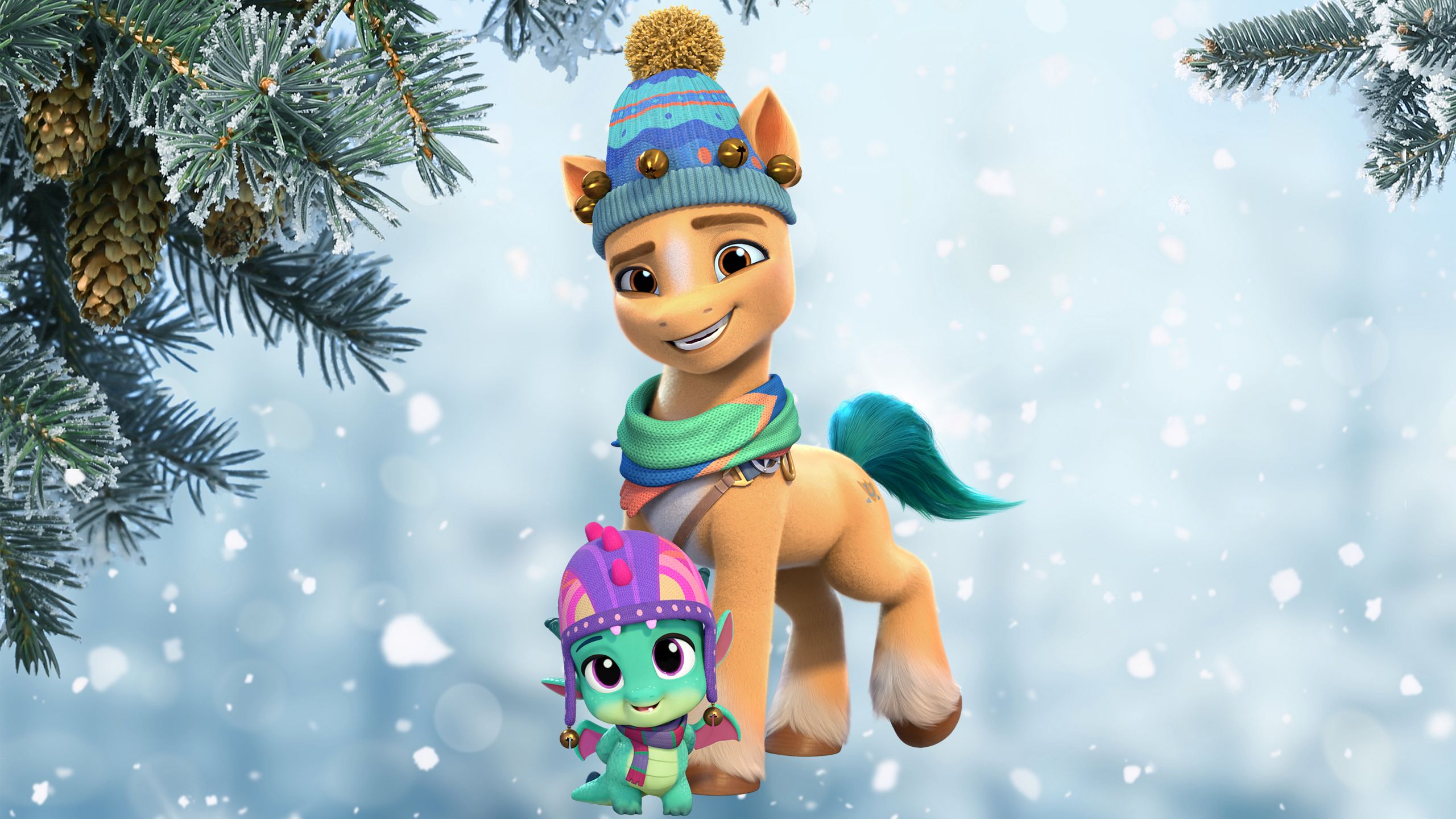 2560x1440 My Little Pony G5 Winter Christmas HD wallpaper