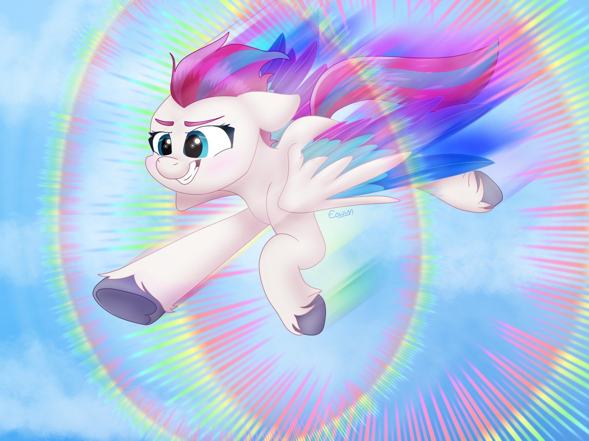2048x1536 ♡ Starfire Radiance ♡ on X: Zipp Storm, through research of history and very scientific studies, unlocked the power of the sonic rainboom! Idk I thought it would be fun to draw