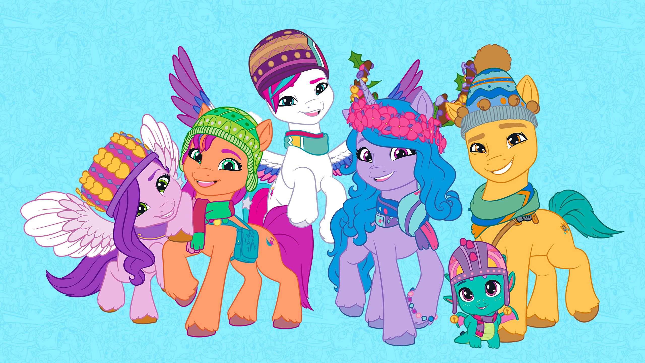 2560x1440 My Little Pony G5 Winter Christmas HD wallpaper