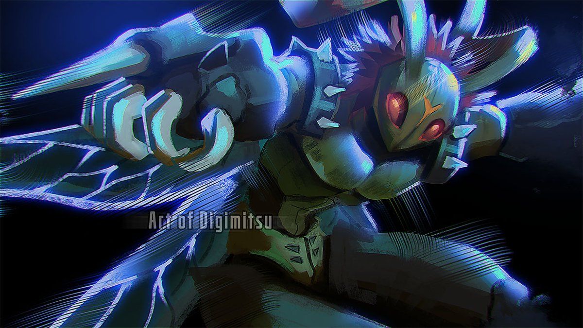 1200x675 I Draw Monsters on X: 2025 Inktober / Digitober: Day 11 Prompt: Sting Stingmon Not happy with this but oh well #Digimon #デジモン / X