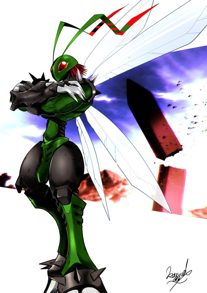 848x1200 KAERU DX［Japanese artist］{follow me! on X: Stingmon/スティングモン #Digimon #fanart / X