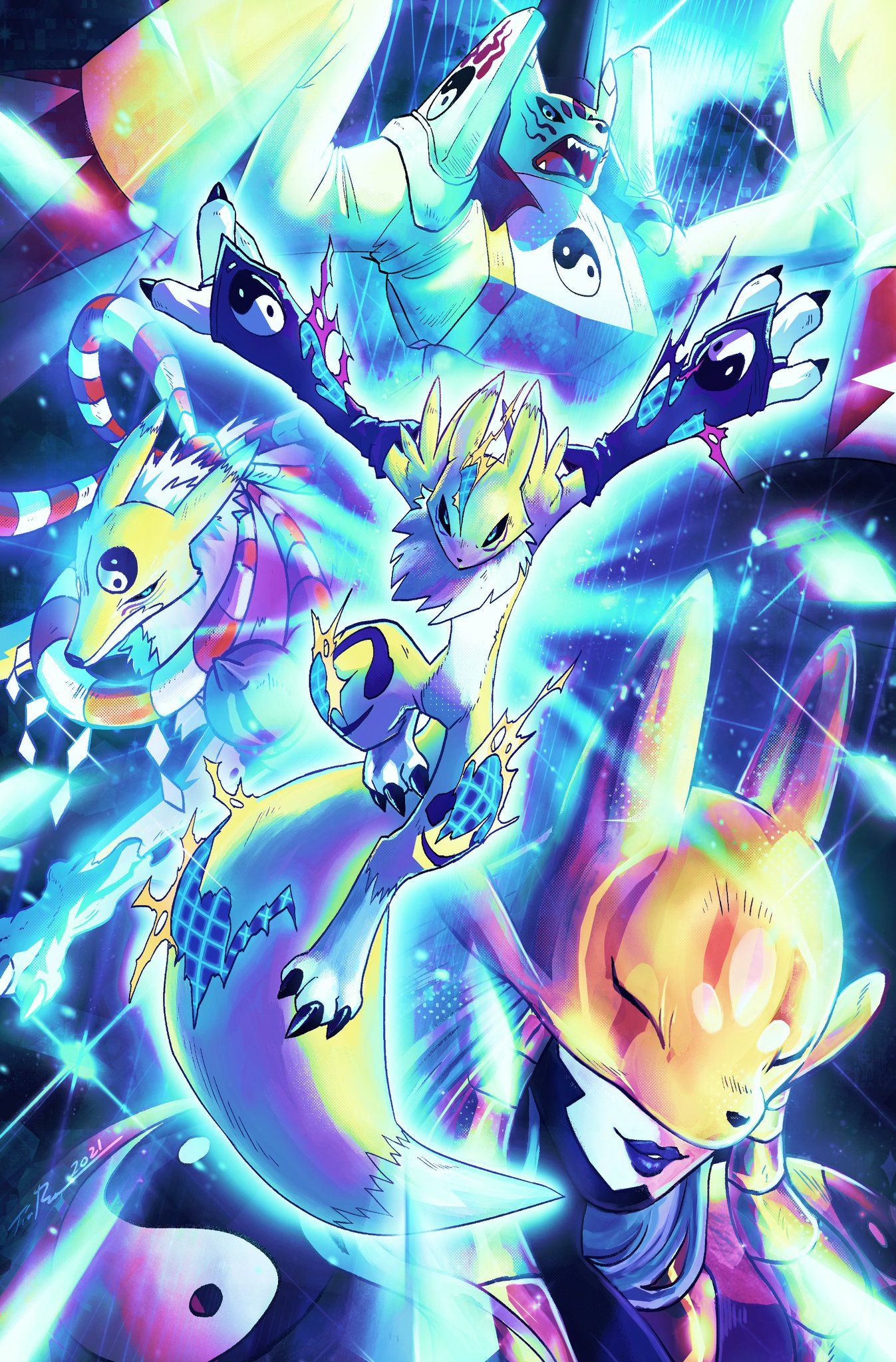1347x2048 Renamon Digivolution Poster