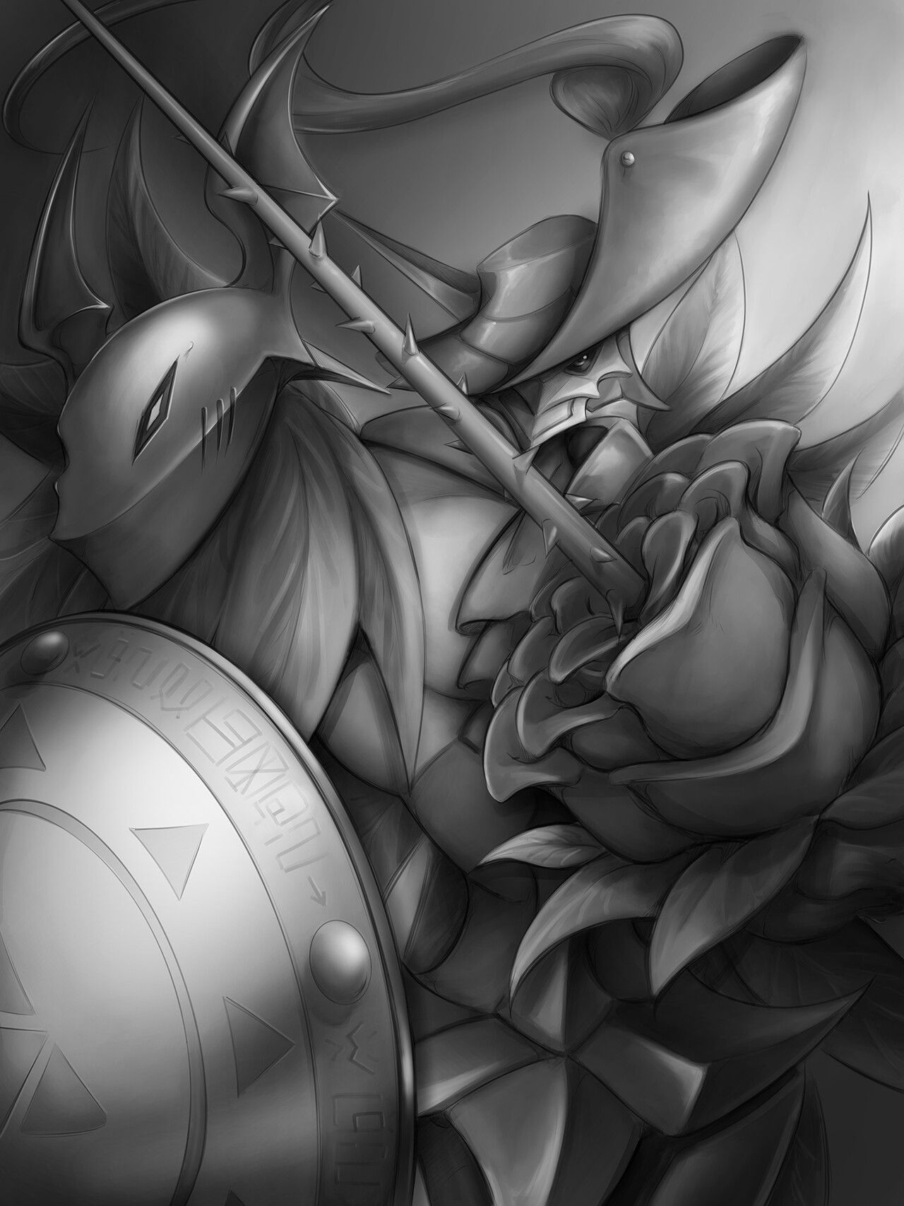 1280x1707 Zorromon (Rosemon + Gallantmon)