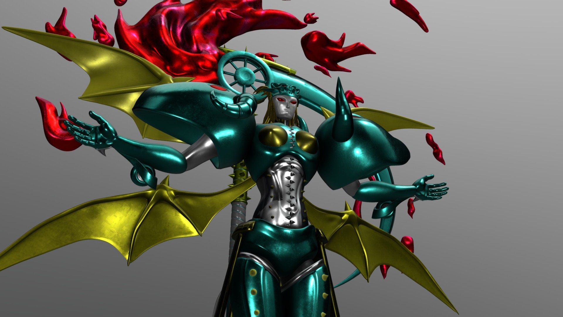1920x1080 Digimon Ophanimon Falldown Mode Free 3D model by kishi [7539423]