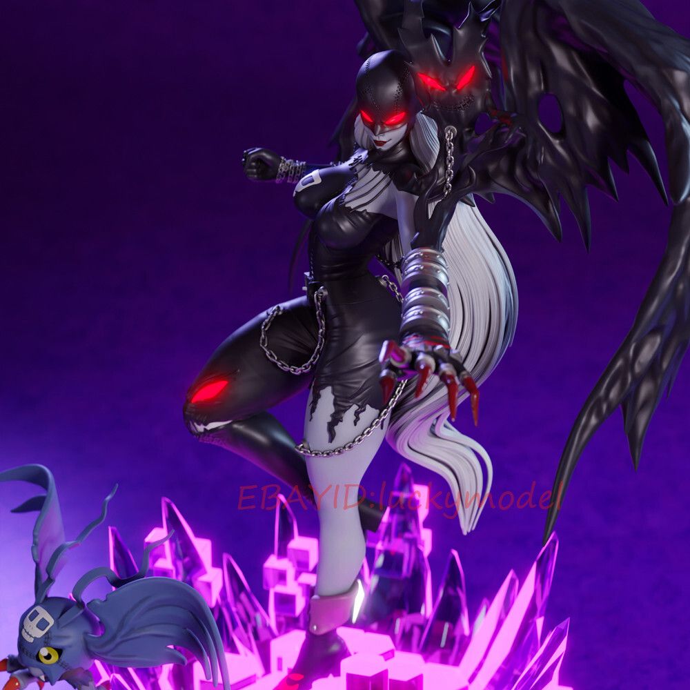 1000x1000 Unpainted Digimon Lady Devimon GK Resin GARAGE KIT FIGURES Model In Stock