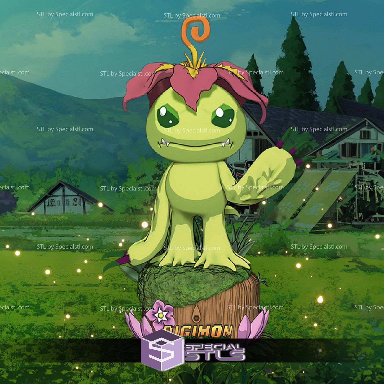 1500x1500 Palmon Digimon 3D Print Model