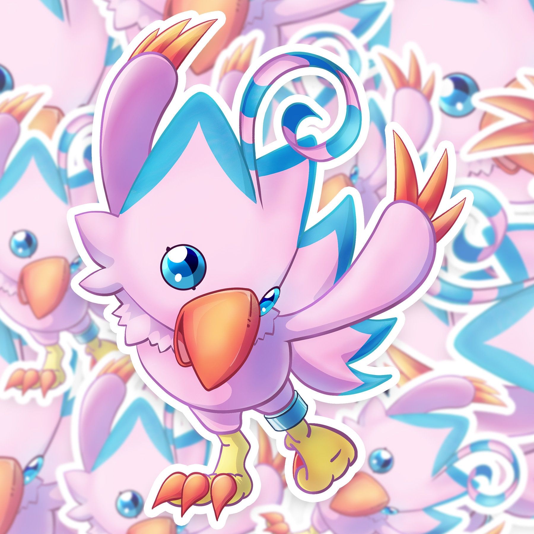 1800x1800 Digimon Biyomon Vinyl Sticker