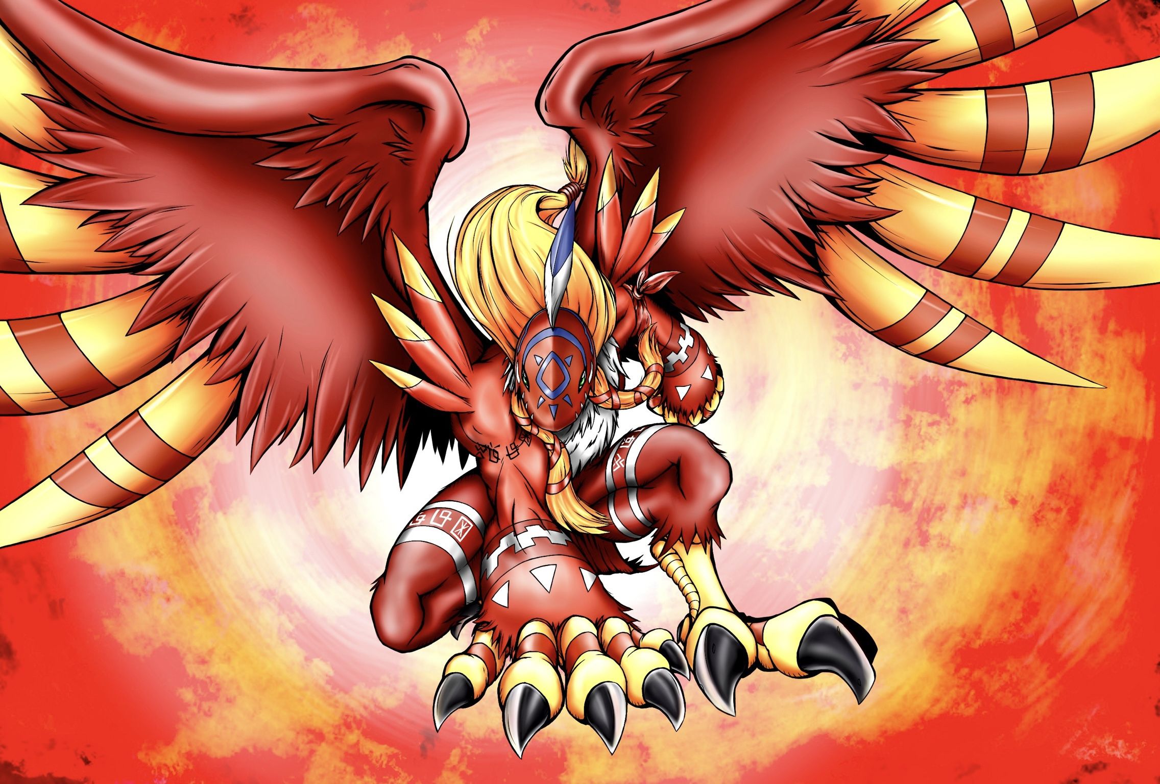 2272x1536 Garudamon, Fanart Anime Image Board