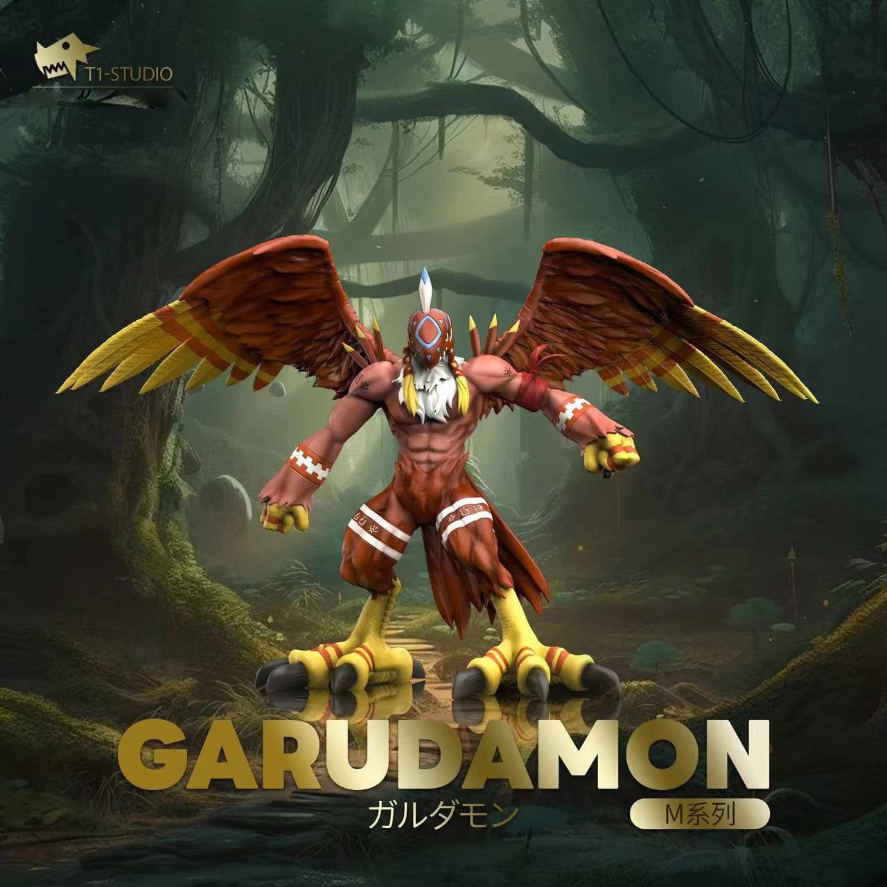 1280x1280 Medium Series 002 Garudamon Resin Statue