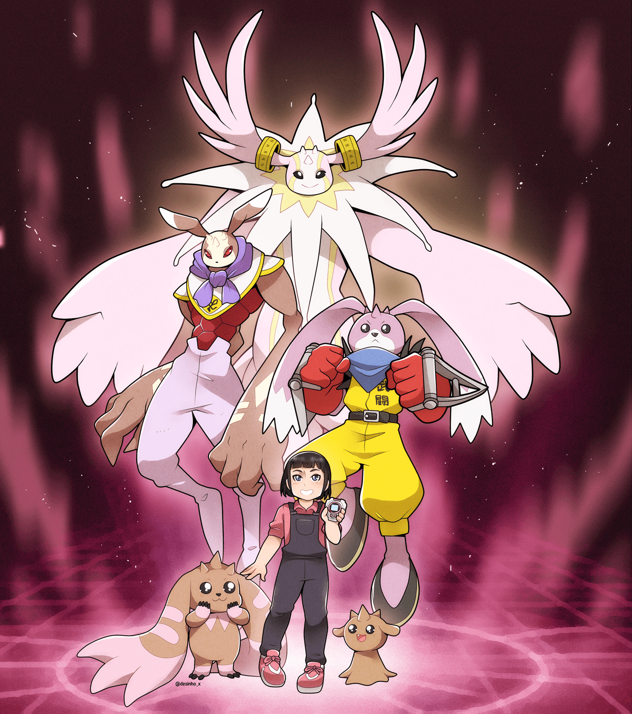 1300x1469 OC Yuka and the complete evolution of her partner Lopmon! ✨