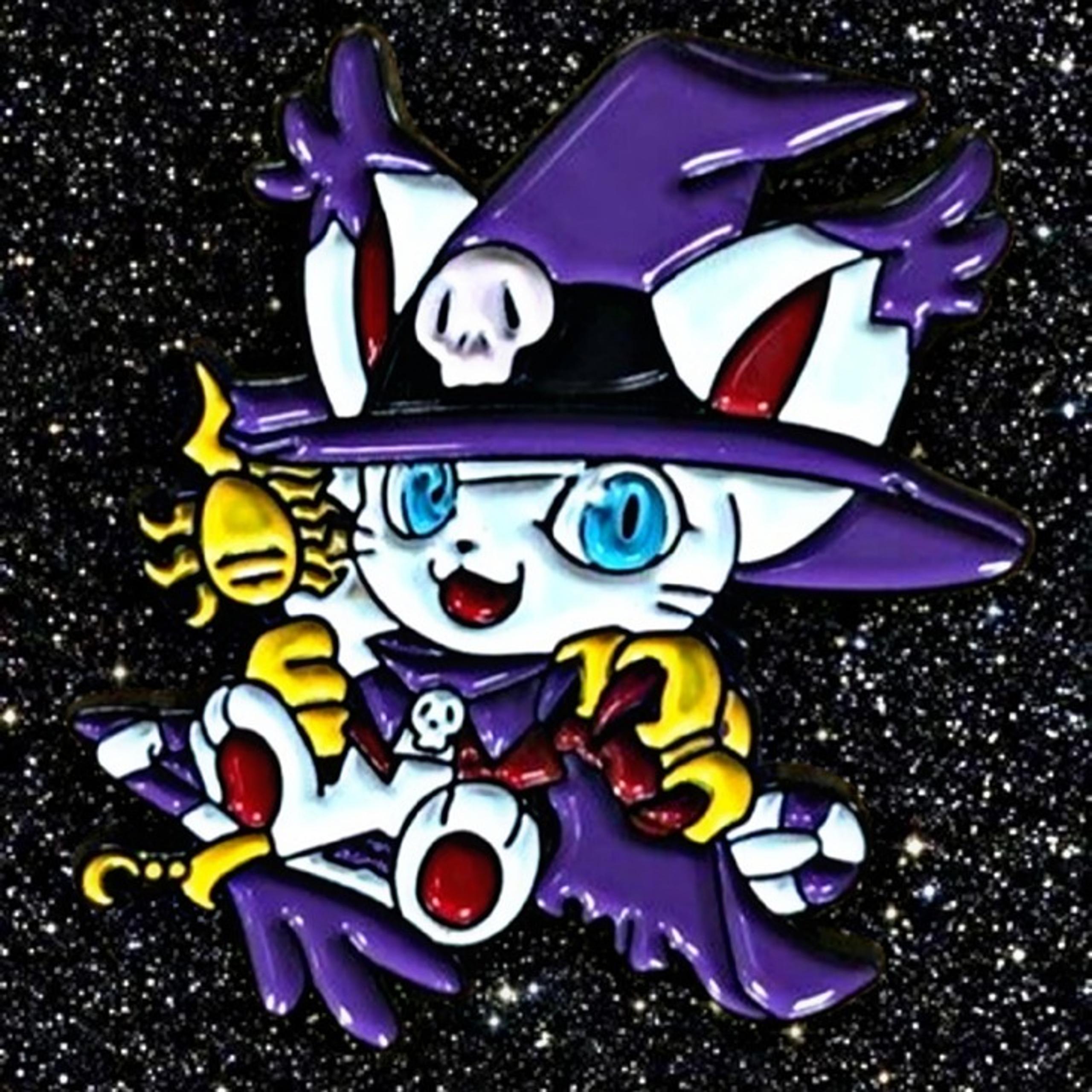 2560x2560 Digimon Gatomon Wizardmon Cosplay Enamel Pin