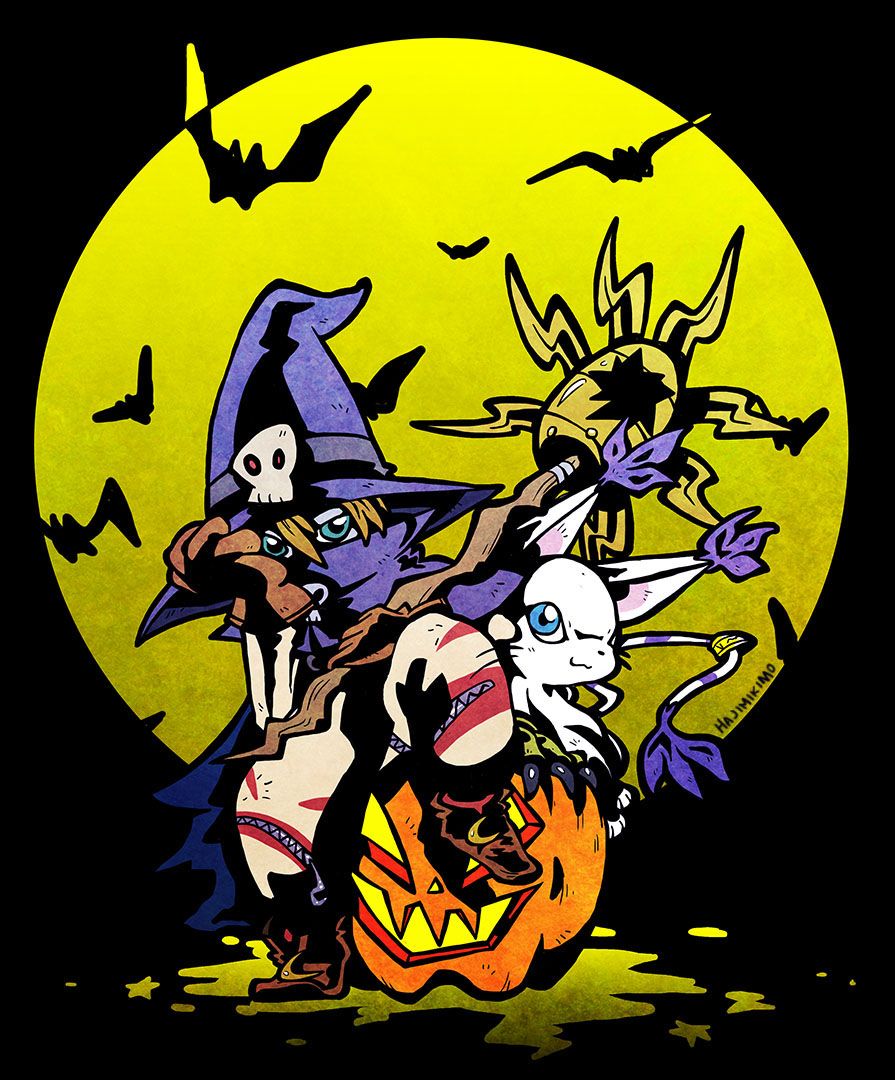 895x1080 Gatomon and Wizardmon (4x6)