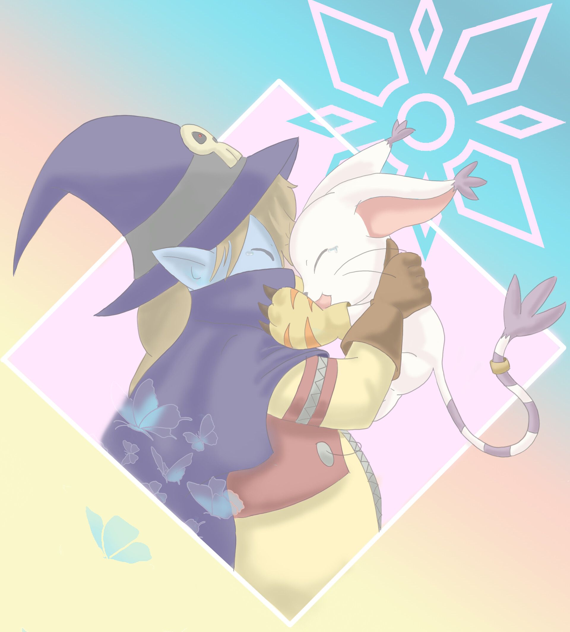 1920x2129 Gatomon & Wizardmon