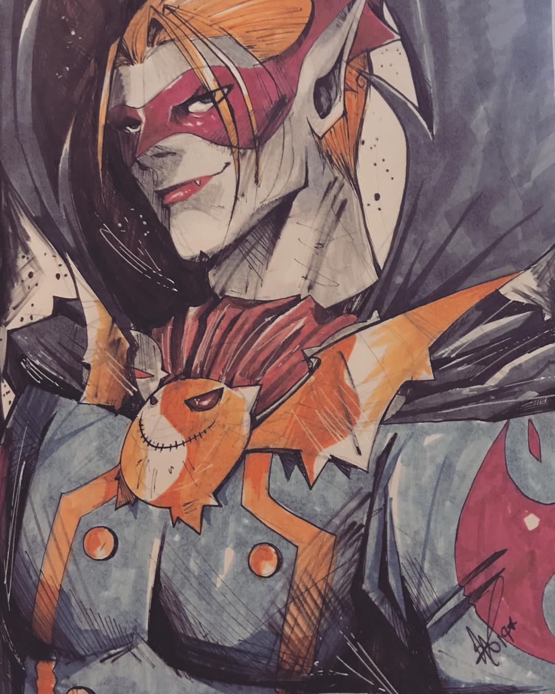 1080x1349 Myotismon drawn 2 years ago on this day! Hope you guys like it! [OC]