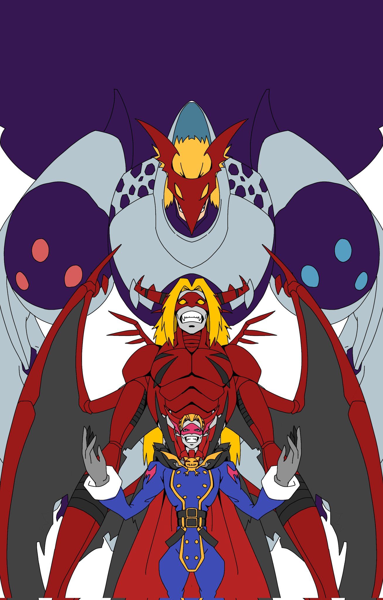 1309x2048 The Darkest of knights VS Myotismon