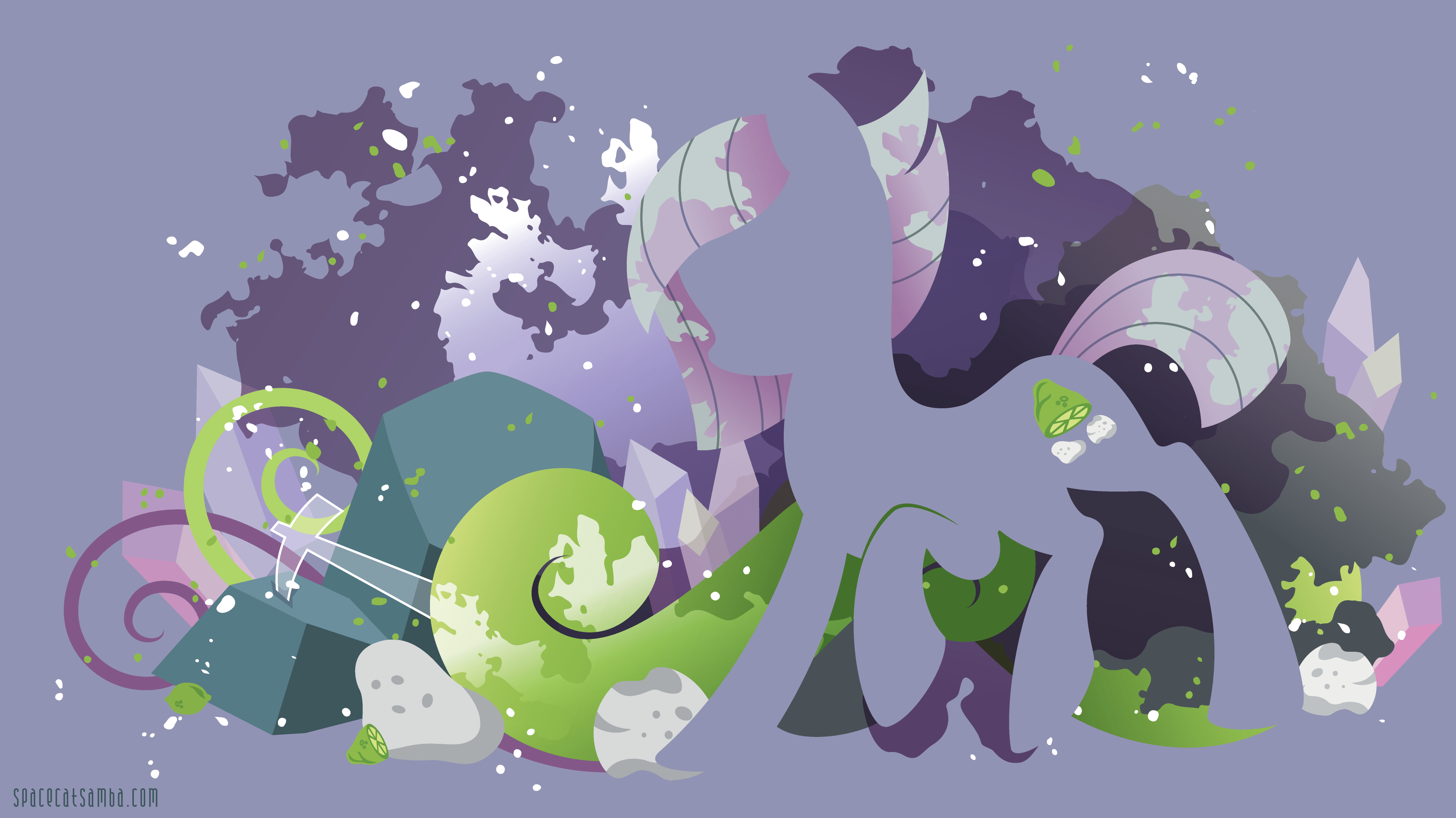 3840x2160 Limestone Pie Silhouette Wall by SambaNeko. All wallpaper. My Little Wallpaper are Magic