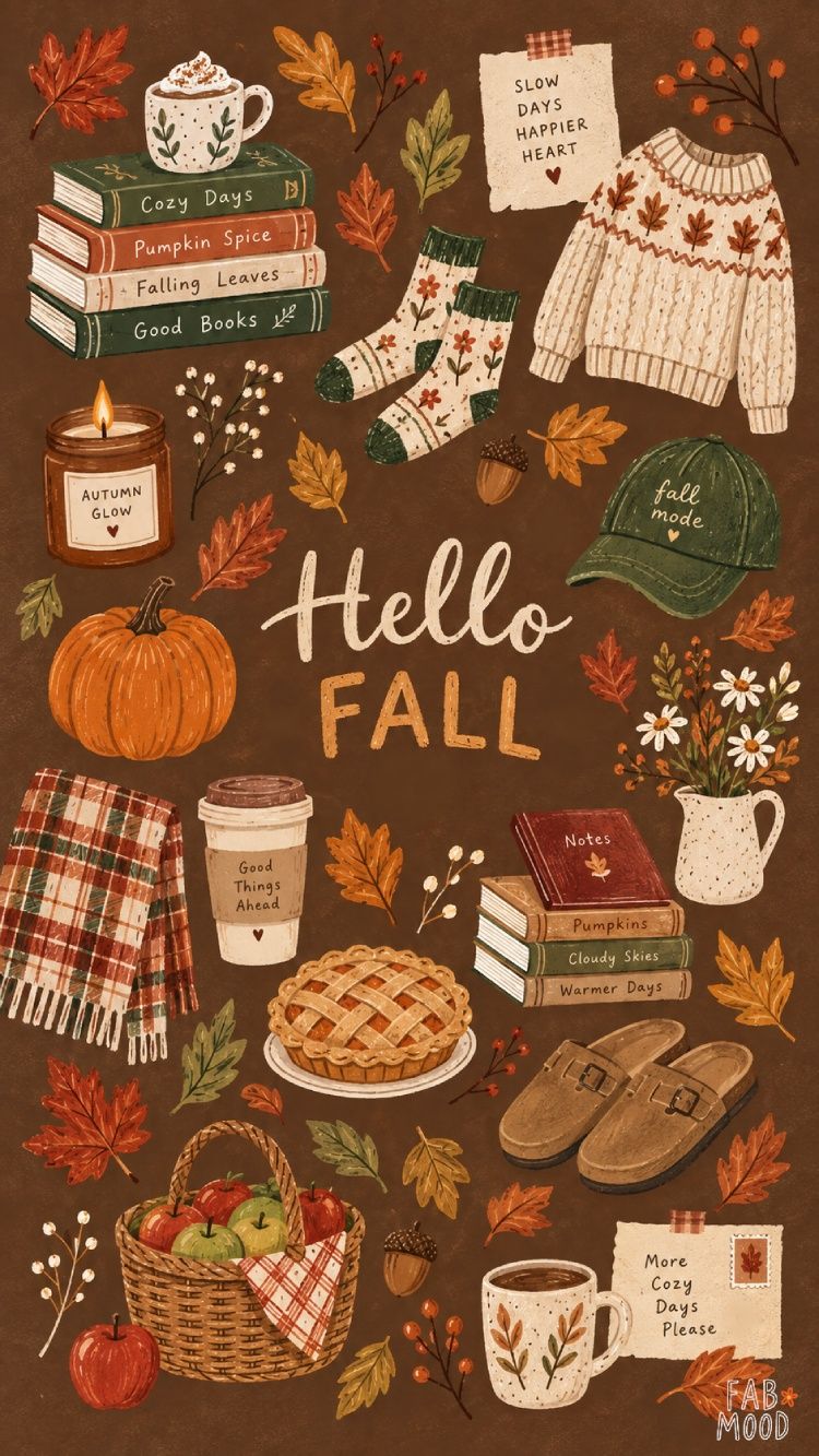 750x1333 Cozy Brown Fall Wallpaper for iPhone & Phone : Hygge Autumn