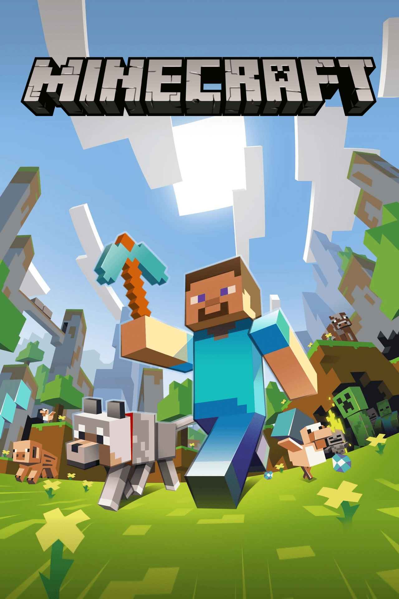 1280x1920 I found the HD blank cover art used for the X Box 360 Edition of Minecraft so I cropped it and slapped the logo on there