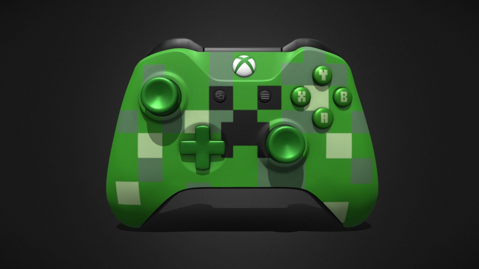 1920x1080 Xbox One Controller Minecraft Creeper Limited model by ah3Dvis [fca6e5a]