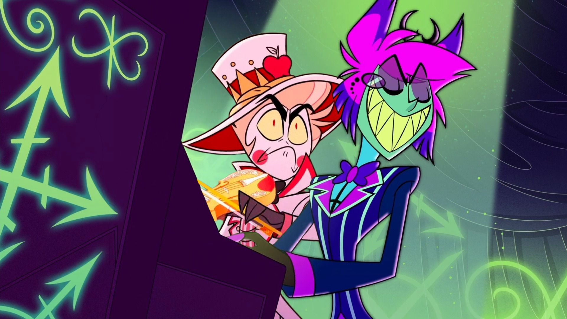 1920x1080 HD Wallpaper: Alastor & Lucifer from Hazbin Hotelx1080