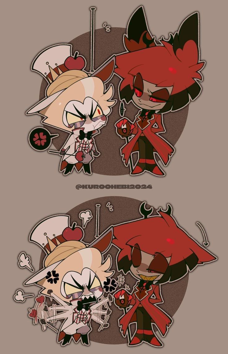 736x1143 Radioapple wallpaper. Alastor and lucifer wallpaper, Radioapple kid, Hazbin hotel ships