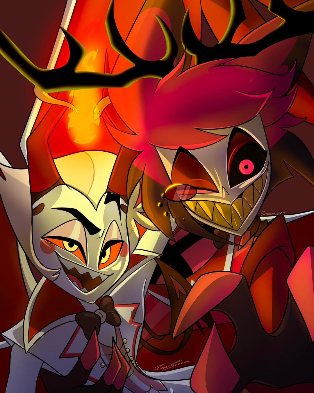 1080x1350 OC Alastor and Lucifer redraw