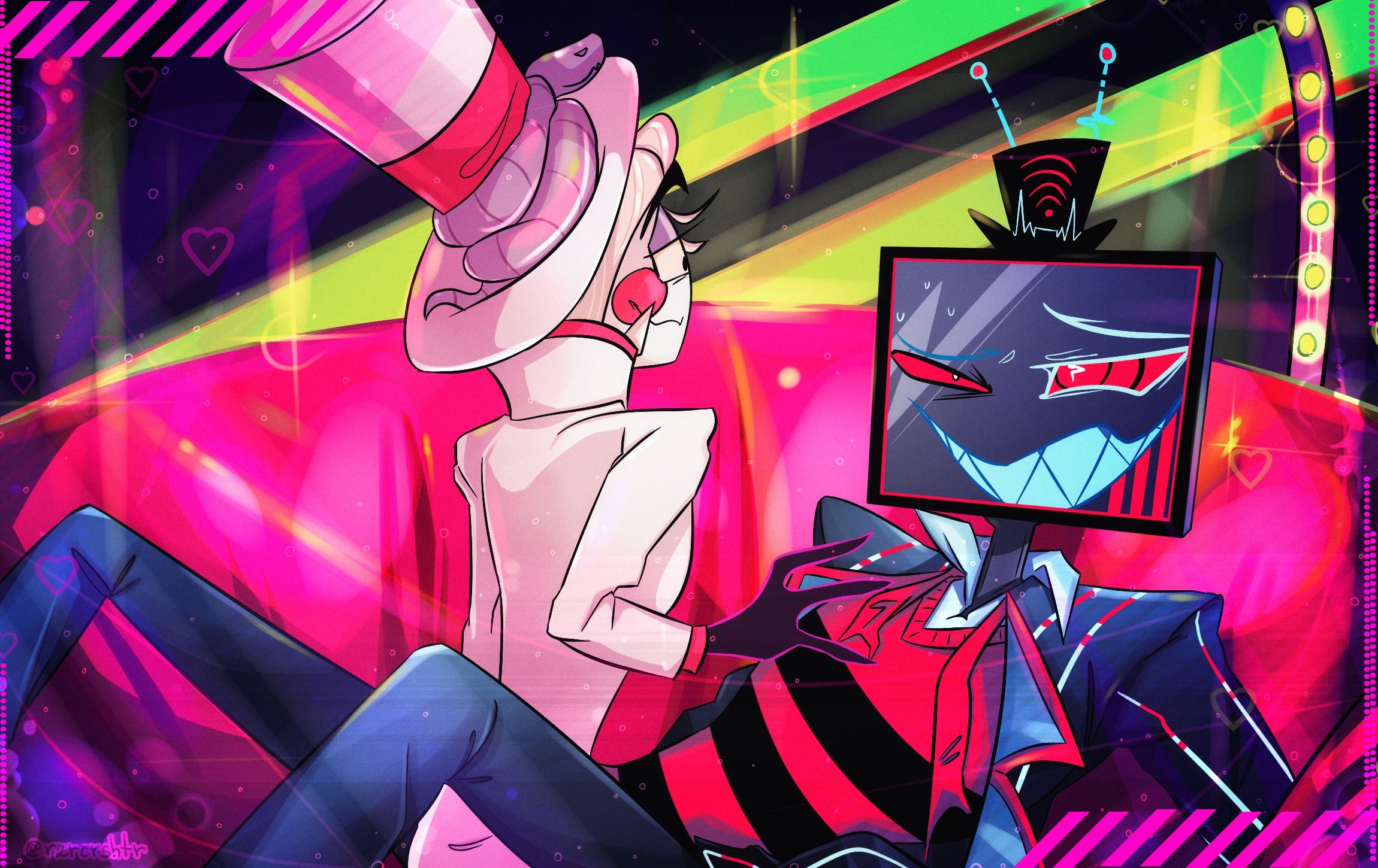 2300x1450 Hazbin Hotel HD: Vox & Lucifer