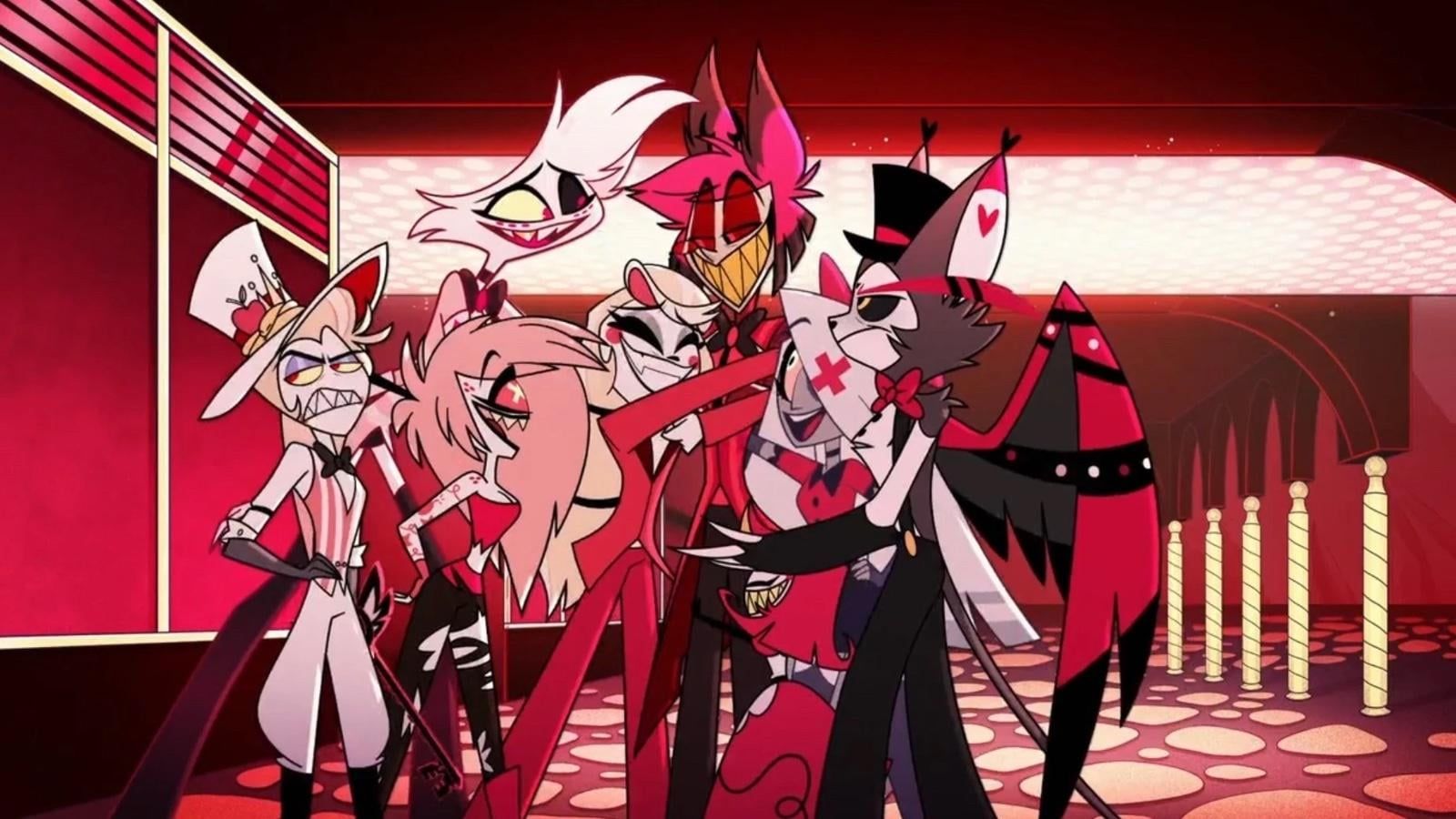 1600x900 I just realized Alastor is looking directly at Lucifer in this scene like he's rubbing in the fact Charlie hugged him first (it's working, Lucifer is pissed)