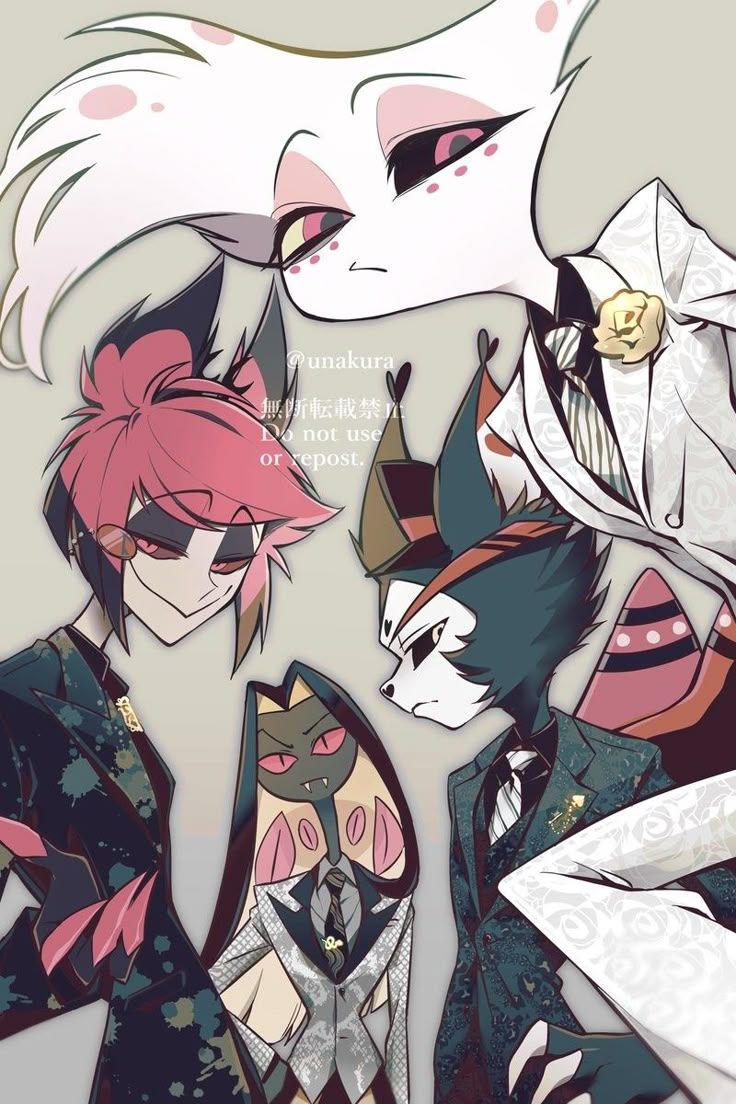 736x1104 Hazbin hotel overlords wallpaper. Hazbin hotel samurai, Alastor and lucifer wallpaper, Fan art