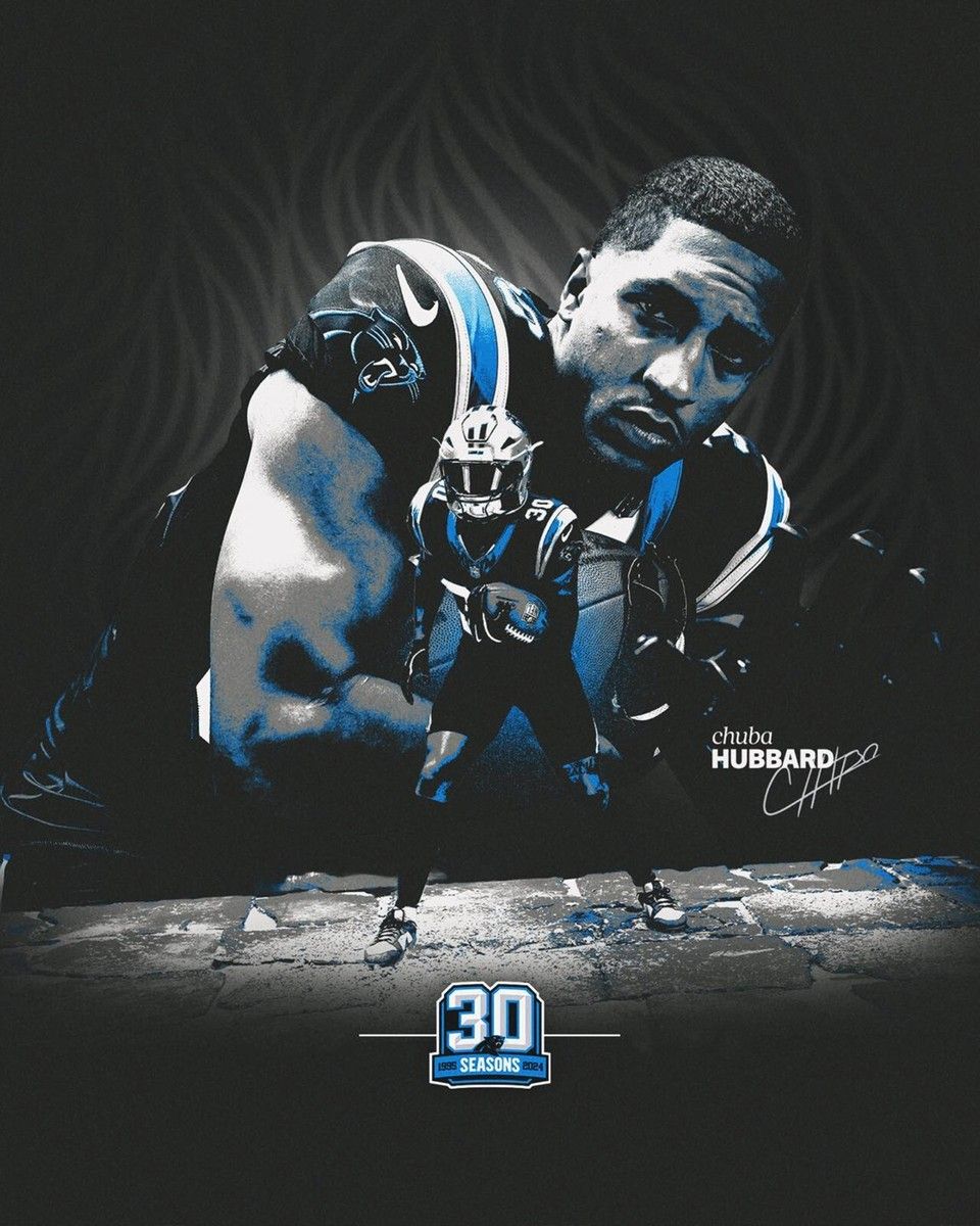 960x1200 Chuba Hubbard Player Collage Carolina Panthers 8x10 NFL Football Photo