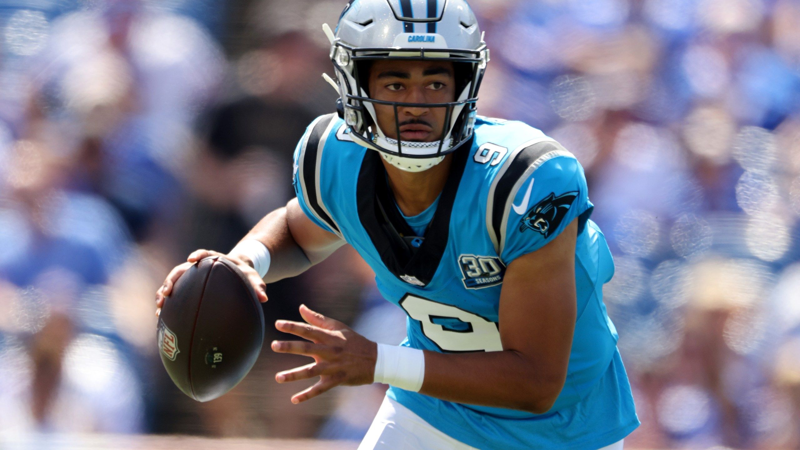 2560x1440 Chuba Hubbard Runs For 2 TDs, Young Leads Winning Drive As Panthers Beat Saints 23 22