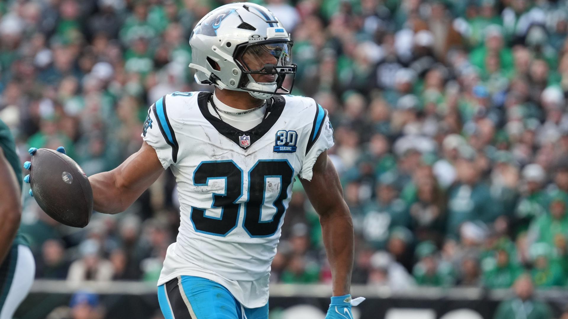 1920x1080 Panthers RB Chuba Hubbard hits 000 rushing yards