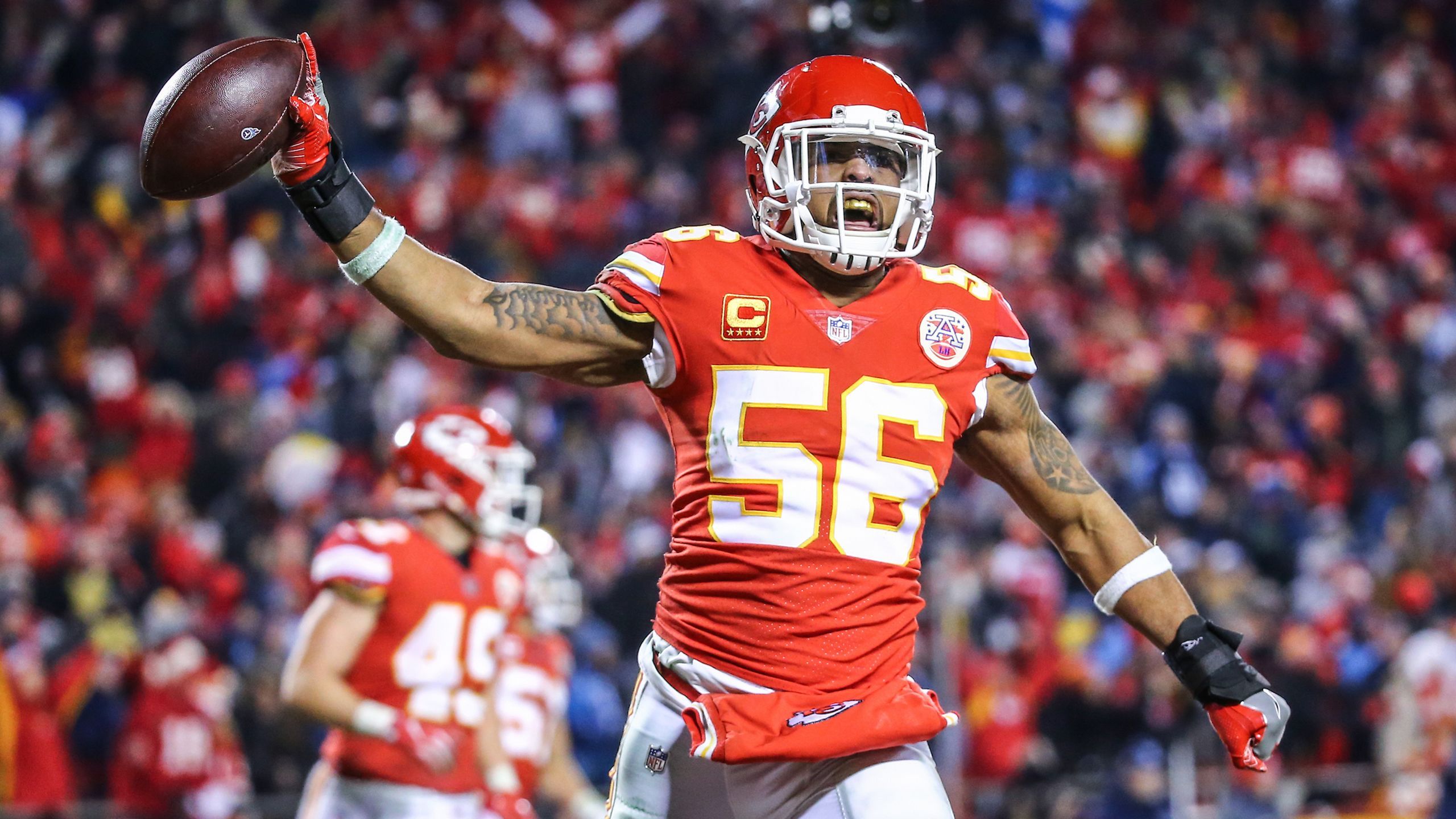2560x1440 2026: Derrick Johnson. Chiefs Hall of Honor. Kansas City Chiefs