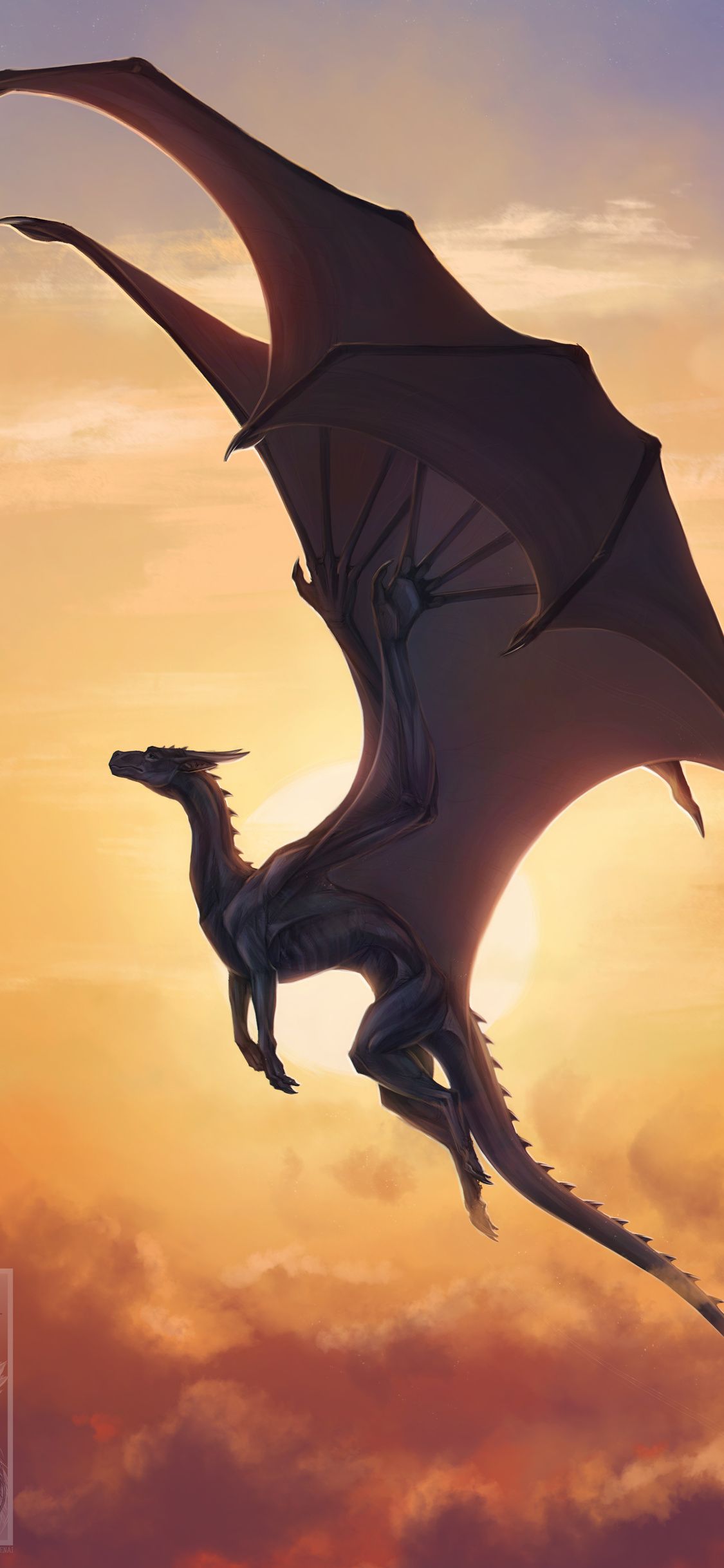 1125x2436 Big Dragon Opened Wings iPhone XS, iPhone iPhone X , HD 4k Wallpaper, Image, Background, Photos and Picture