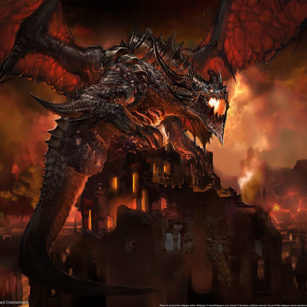 1024x1024 Diablo III: the big dragon Desktop wallpaper 1024x1024