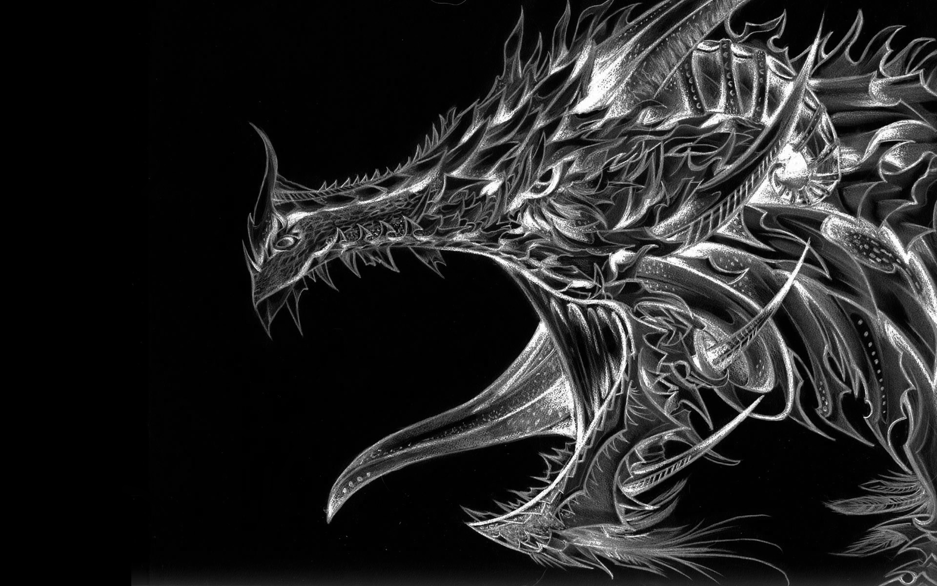 1920x1200 Immagini Desktop Black Dragon Wallpaper